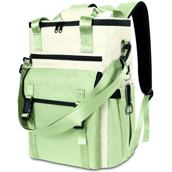 HOMEYA Backpack Cooler for Women,35 Cans Backpack Coolers Insulated Leak Proof,Waterproof Cooler Backpack Travel Camping Cooler Bag,Light Green