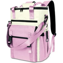 HOMEYA Backpack Cooler for Women,35 Cans Backpack Coolers Insulated Leak Proof,Waterproof Cooler Backpack Travel Camping Cooler Bag,Pink