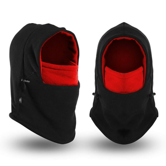 HOMEYA Balaclava Ski Mask for Boys Girls Toddlers,Fleece Thick Warm Windproof Adjustable Winter Hats,Cold Weather Face Mask Neck Warmer,Red