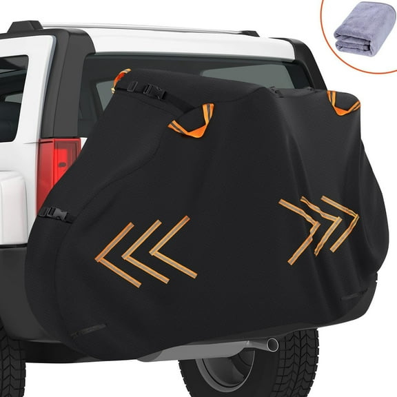 HOMEYA Bike Cover for Waterproof Outdoor Storage 600D Bicycle Covers for Transport 1 Bikes on Hitch