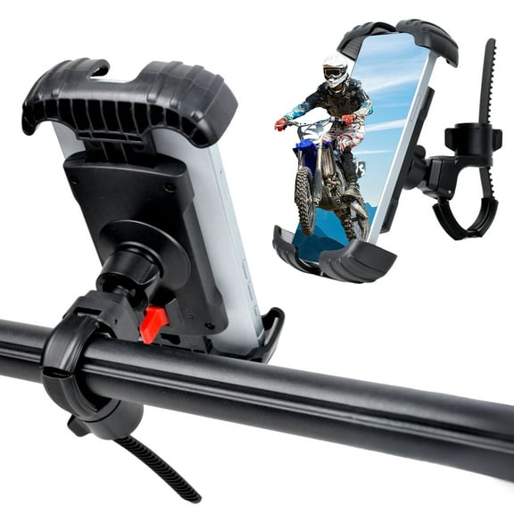 HOMEYA Bike Phone Holder,Motorcycle Phone Mount,360 Rotatable Handlebar Phone Holder for Bike Motorcycle and ATV Scooter,4.7"-7" Phones