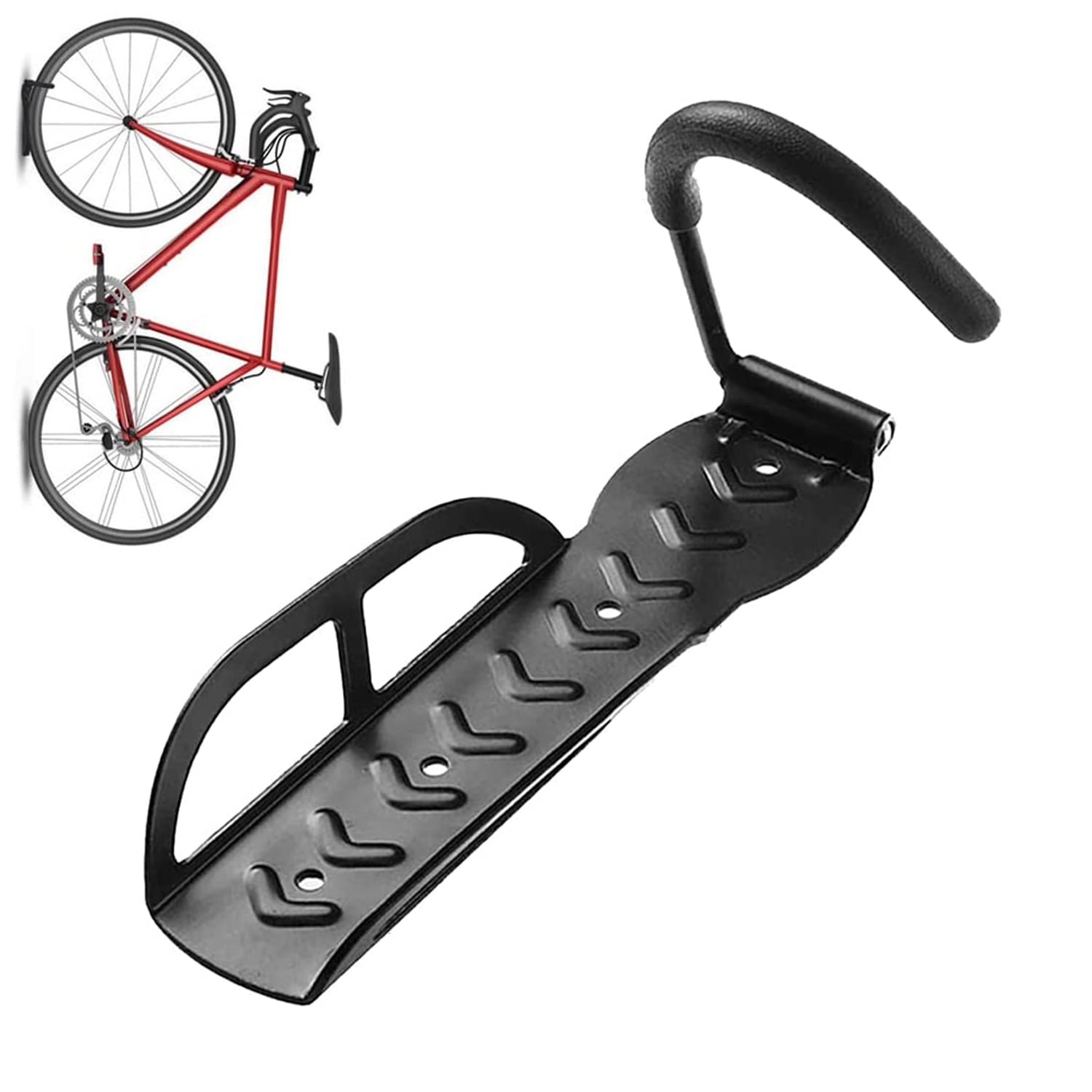 Adjustable Bicycle Wall Mount Rack Vertical Bike Storage Hanger Hook for Home Garage or Shed Walmart