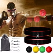 HOMEYA Boxing Fight Reflex Ball with 2 Adjustable Head Band for Speed Reaction Training Punch Exercise