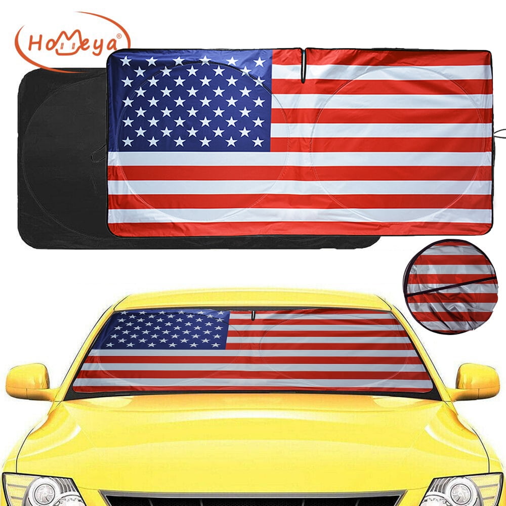 HOMEYA Car SUV Windshield Sun Shade Front Visor Reflective Protector Twist Sunshade Universal