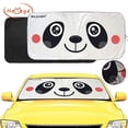 thumbnail image 1 of HOMEYA Car SUV Windshield Sun Shade Front Visor Reflective Protector Twist Sunshade Universal (Panda), 1 of 8