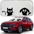 thumbnail image 1 of HOMEYA Car Sun Shade Windshield,Foldable Windshield Sun Shade,Sun Visor for Car Windshield Blocks UV Rays and Heat 34"×64", 1 of 7