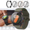 thumbnail image 1 of HOMEYA Case for Samsung Galaxy Watch 7 40mm,360°Protective Hard PC Bumper with Tempered Glass Screen Protector for Galaxy Watch 7 40mm,Gold, 1 of 9