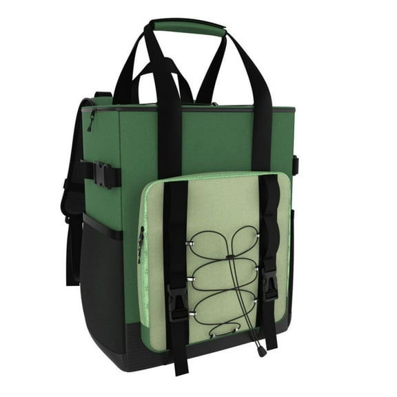 HOMEYA Cooler Backpack,24 Cans Backpack Coolers Insulated Leak Proof,Waterproof Lightweight Portable Cooler Bag for Beach Travel Camping,Army Green