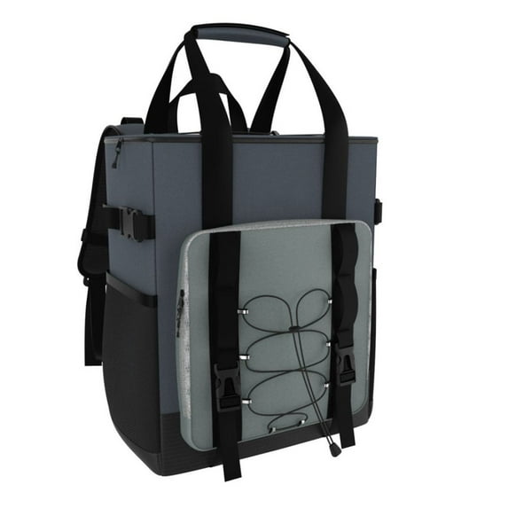 HOMEYA Cooler Backpack,24 Cans Backpack Coolers Insulated Leak Proof,Waterproof Lightweight Portable Cooler Bag for Beach Travel Camping,Black