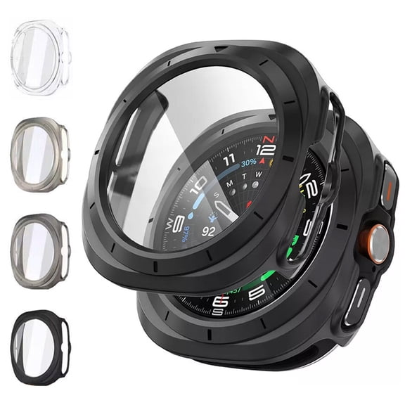 HOMEYA Hard PC Screen Protector Case for Samsung Galaxy Watch Ultra//Ultra 2 47mm, Full Protective Bumper Cover for Galaxy Watch Ultra- Black