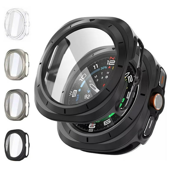 HOMEYA Hard PC Screen Protector Case for Samsung Galaxy Watch Ultra//Ultra 2 47mm, Full Protective Bumper Cover for Galaxy Watch Ultra- Black