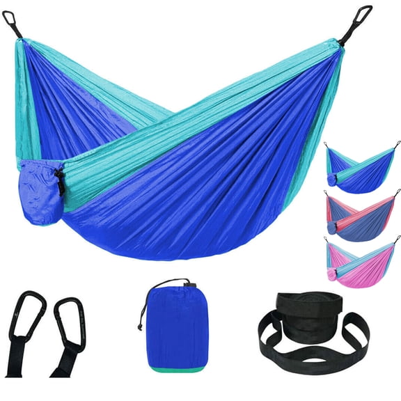 HOMEYA Kids Camping Hammock,Ultralight Portable Parachute Nylon Sling Swing Hammock,Durable Kids Camping Gear with Tree Strap & Carabiners,Up to 500lbs