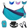 thumbnail image 1 of HOMEYA Kids Hammock, Portable Small Camping Hammock for Outdoor/Indoor with Tree Straps and Carabiners, Sky Blue, 1 of 10