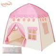 thumbnail image 1 of HOMEYA Kids Play Tent Princess Castle Children Playhouse Game House Indoor Outdoor Girls Boys Gift, 420D Pink, 1 of 11