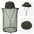 thumbnail image 1 of HOMEYA Mosquito Head Net Hat for Men & Women,Wide Brim Sun Hat with Bug Proof Mesh,UV Protection Bucket Hat for Outdoor Fishing Hiking Gardening,Army Green, 1 of 6