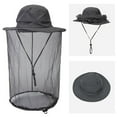 thumbnail image 1 of HOMEYA Mosquito Head Net Hat for Men & Women,Wide Brim Sun Hat with Bug Proof Mesh,UV Protection Bucket Hat for Outdoor Fishing Hiking Gardening,Dark Gray, 1 of 8