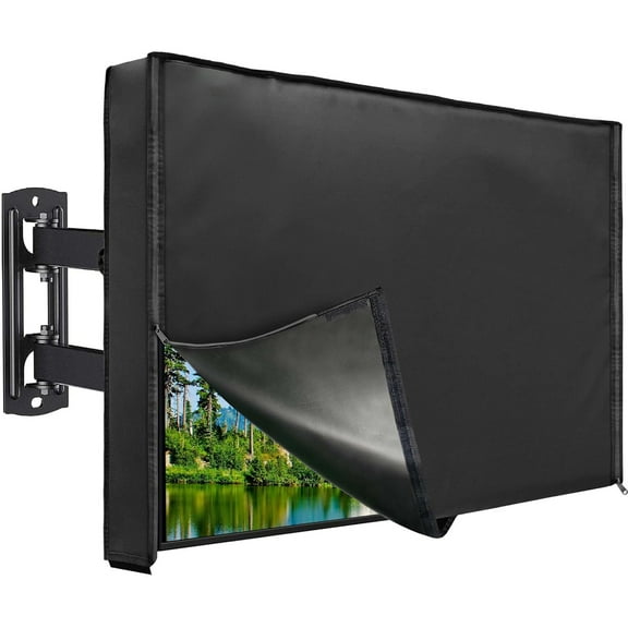 HOMEYA Outdoor TV Cover 60-65 Inch Weatherproof,Zipper Waterproof Outside TV Covers,Heavy Duty 600D Oxford TV Cover for Outside