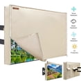 thumbnail image 1 of HOMEYA Outdoor TV Cover LED Flat Screen Television Protector Universal Weatherproof Waterproof Universal, Beige, Fits 52" - 55", 1 of 10