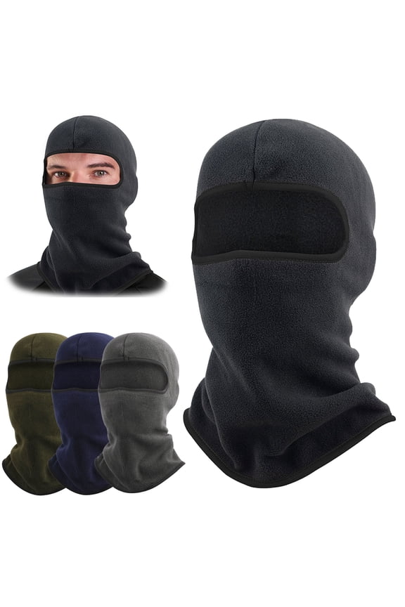 Polar Fleece Balaclava Winter Warm Face Mask Hood Thermal Neck Gator Ski Motorcycle Cycling Helmet Liner, Men Women, Gray