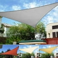 thumbnail image 1 of HOMEYA Sun Shade Sail 8/12/16FT Outdoor Garden Patio Party Sunscreen Awing Triangle Canopy 98% UV Block with Free Rope, 1 of 9