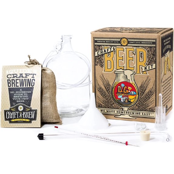 HOMEZY - O.G. Orange Golden - Beer Making Kit - Make Your Own Craft Beer - Complete Equipment and Supplies - Starter Home Brewing Kit - 1 Gallon