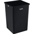thumbnail image 1 of HOMEZY-US Square Plastic Garbage Can, 35 Gallon Capacity, Indoor/Outdoor Rated, 19-1/2"W x 19-1/2"D x 27-4/5"H, Utility Trash Can, No Lid, Black, 1 of 10