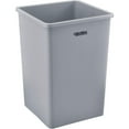 thumbnail image 1 of HOMEZY-US Square Plastic Garbage Can, 35 Gallon Capacity, Indoor/Outdoor Rated, 19-1/2"W x 19-1/2"D x 27-4/5"H, Utility Trash Can, No Lid, Gray, 1 of 10