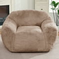 thumbnail image 1 of HOMGUAVA Giant Bean Bag Chair for Adults & Kids, Oversized Bean Bag Couch Sofa w/ Wide Armrests, Large Lazy Bean Bag Chair w/ Stuffed Memory Foam, Khaki, 1 of 8