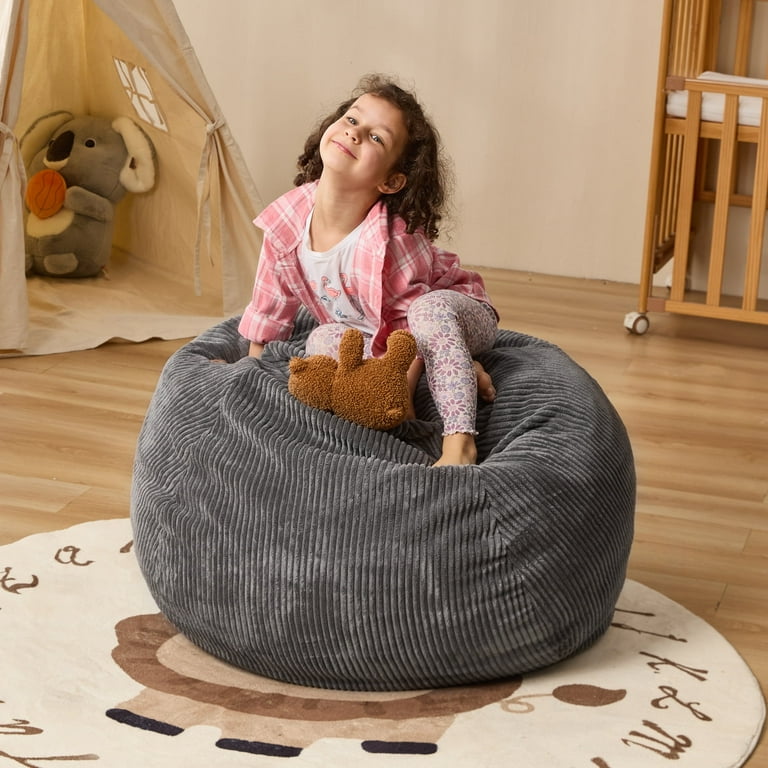 HOMGUAVA Bean Bag Chairs for teens, Teardrop Beanbag Chair with