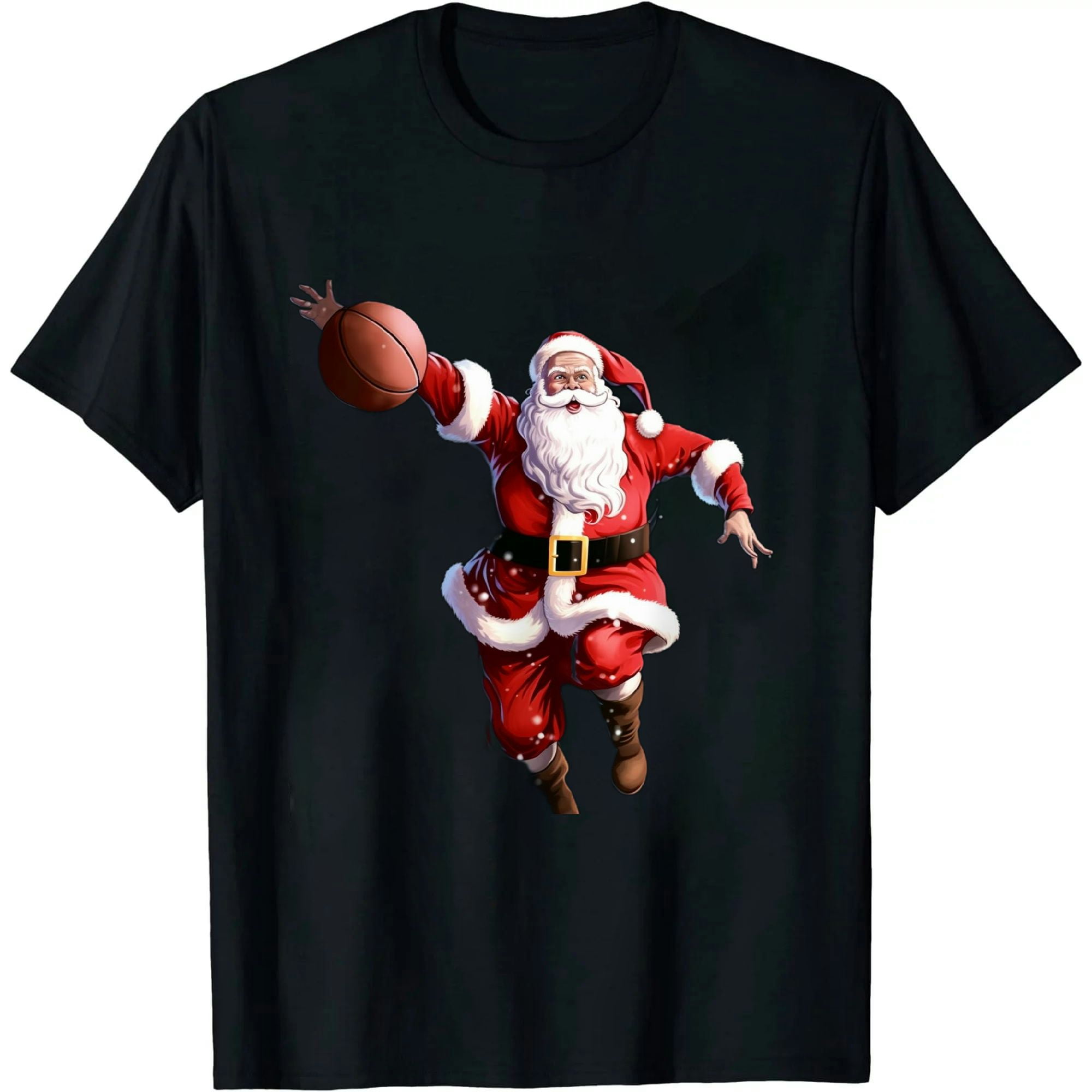 HOMICOZI Basketball Christmas Shirt Men Boys Basketball Santa Claus T ...