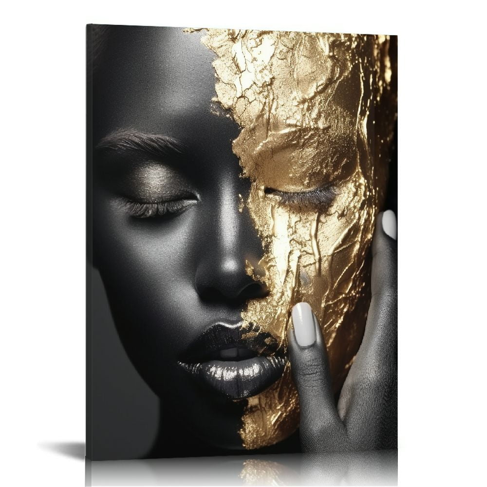 HOMICOZI Black Woman Wall Art African American Wall Art Canvas Framed