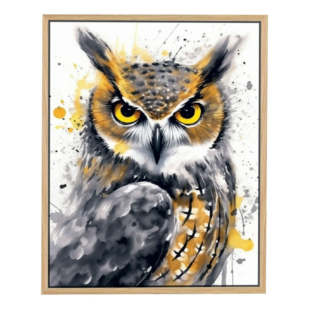 HOMICOZI Canvas Print Animals Owl Wall Art Bathroom Decor, Watercolor ...