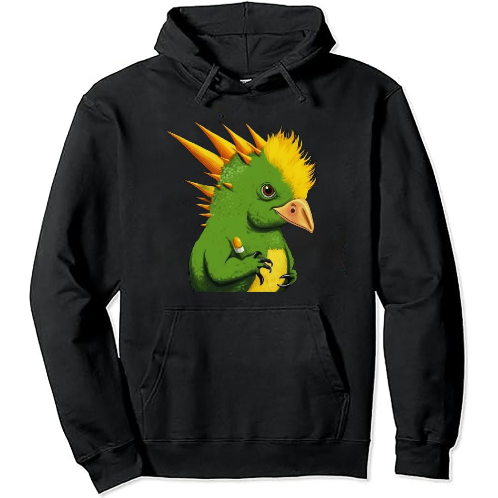 Cockatiel Hoodie Trui Dinosaur Shadow - Cockatiel 2 Gris Sweat À Capuche Sweat-Shirt Jersey Grijze Hoodie Dinosaur Print Zacht Ademend Casual
