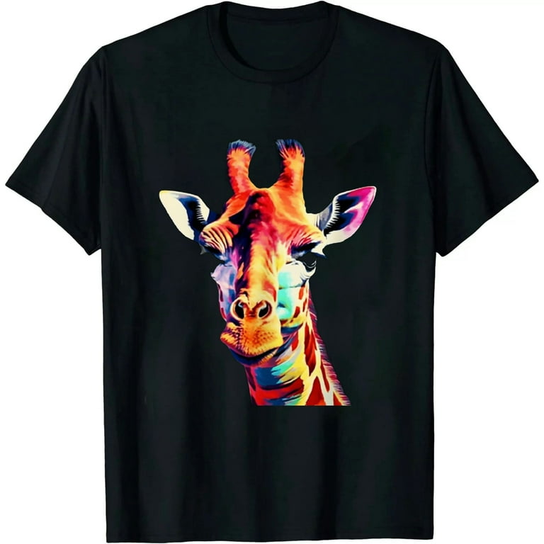 Giraffe T Shirt Watercolor Design Funny For Giraffe Lovers Giraffe T Shirt Watercolor Design Funny For Giraffe Lovers