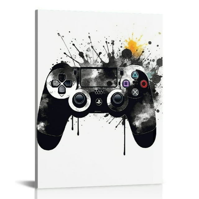 HOMICOZI Gamepad Posters Wall Pictures Canvas Painting Artwork Black