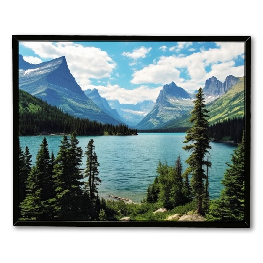 HOMICOZI Glacier National Park Wall Art Lake Mountains Pictures Framed ...