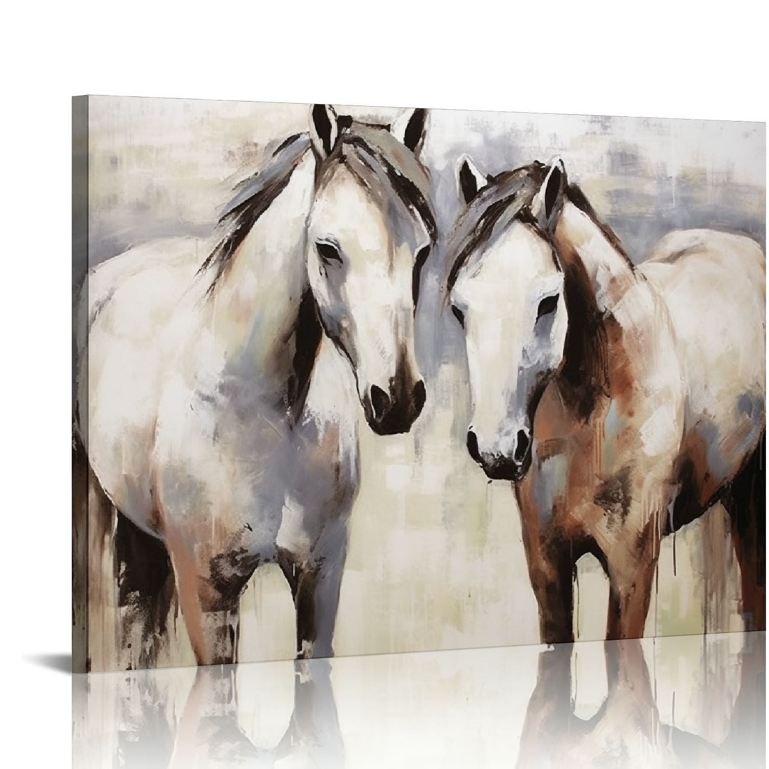 HOMICOZI Horse Pictures Large Painted Wall Art Brown Animal Canvas