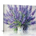 HOMICOZI Lavender Wall Art Blue Flowers Watercolor Painting Canvas