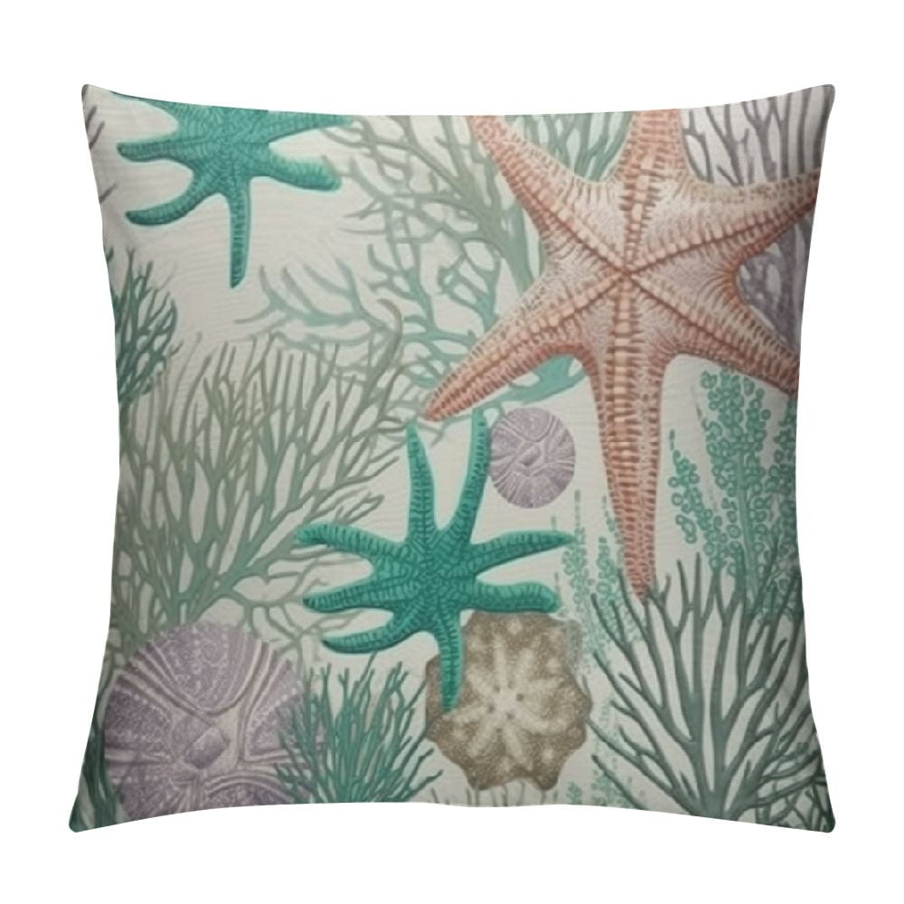 HOMICOZI Nautical Coastal Throw Pillow Covers, Ocean Themed Beach