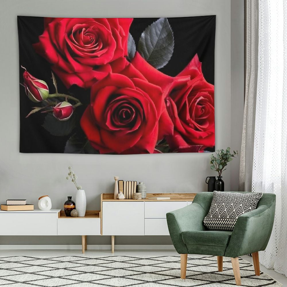 Black rose tapestry sale