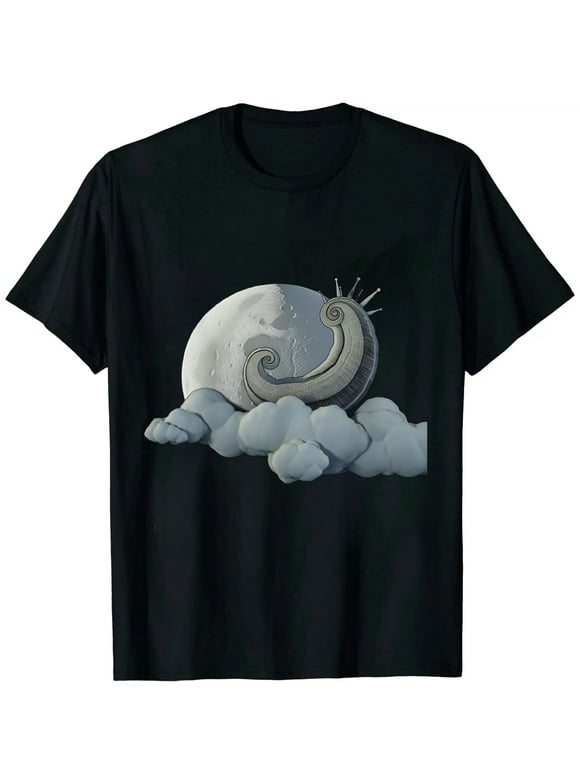 HOMICOZI Snail Howling At Moon Silhouette Graphic Gift T-Shirt