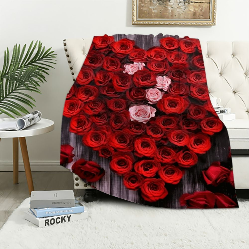 HOMICOZI Valentines Throw Blanket, Adorable SuperSoft ExtraLarge Valentine’s Day Throw Blanket