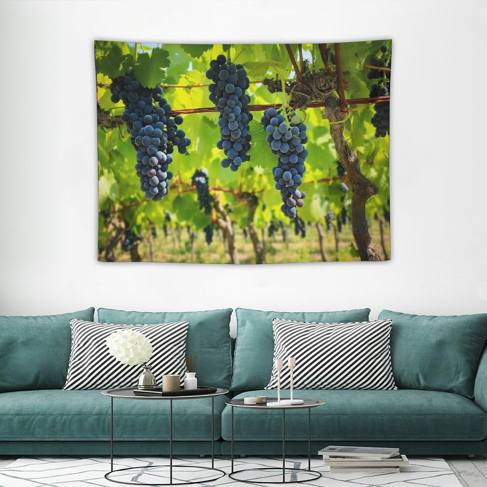 RTO Needlepoint Canvas - Wine & Grape Design, 30cm X 40cm (11.75" X 15.75") Printed Tapestry