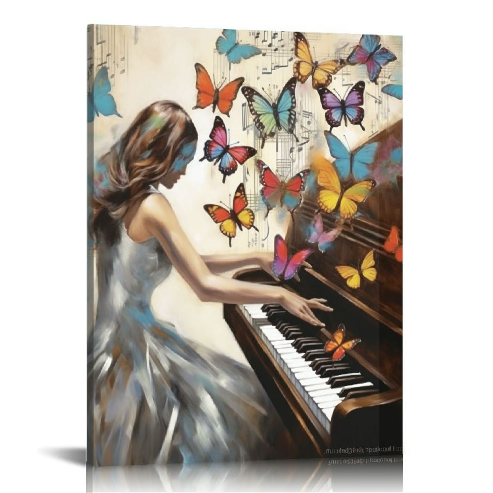 HOMICOZI Vintage Music Canvas Wall Art Piano Painting Picture Print on ...
