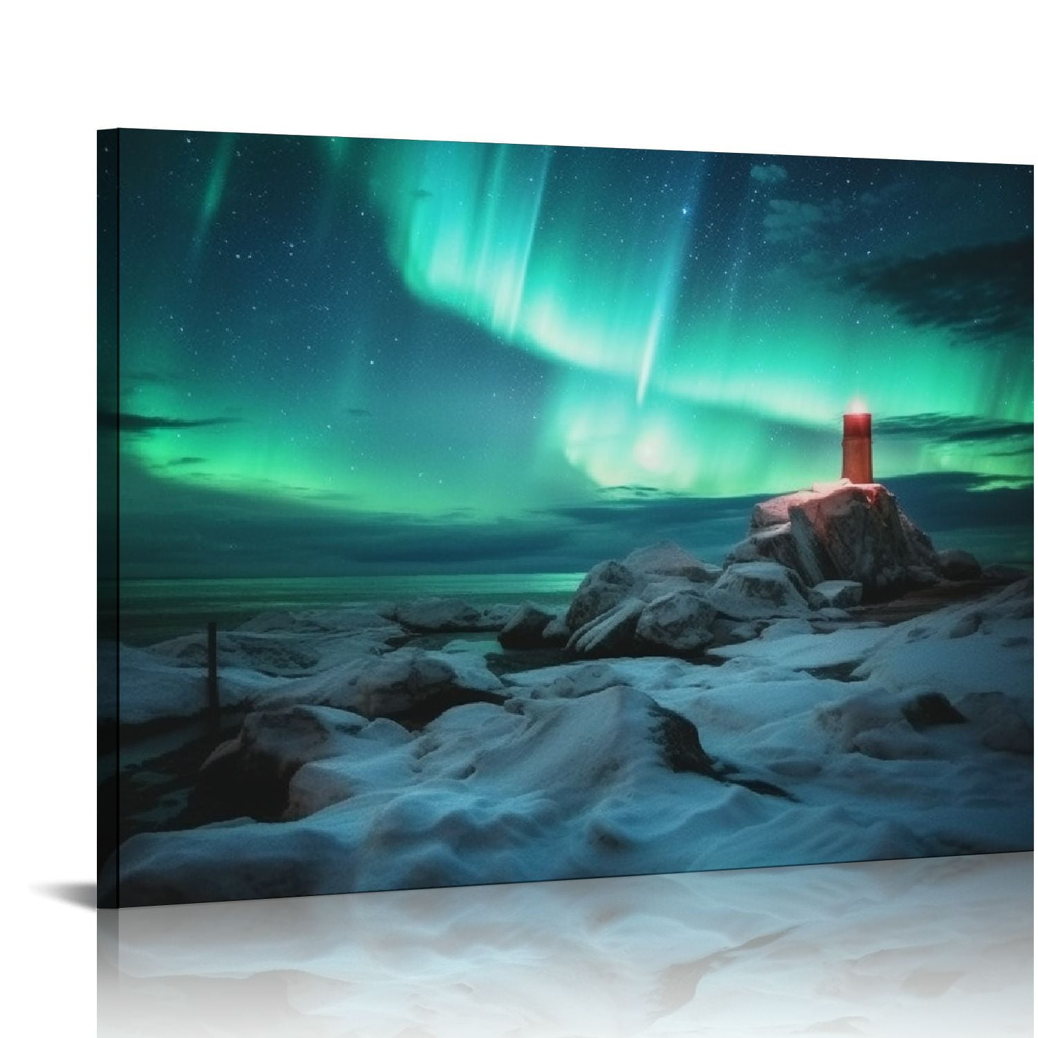 HOMICOZI Wall Art Aurora Print on Canvas Nature Scenery Print Picture
