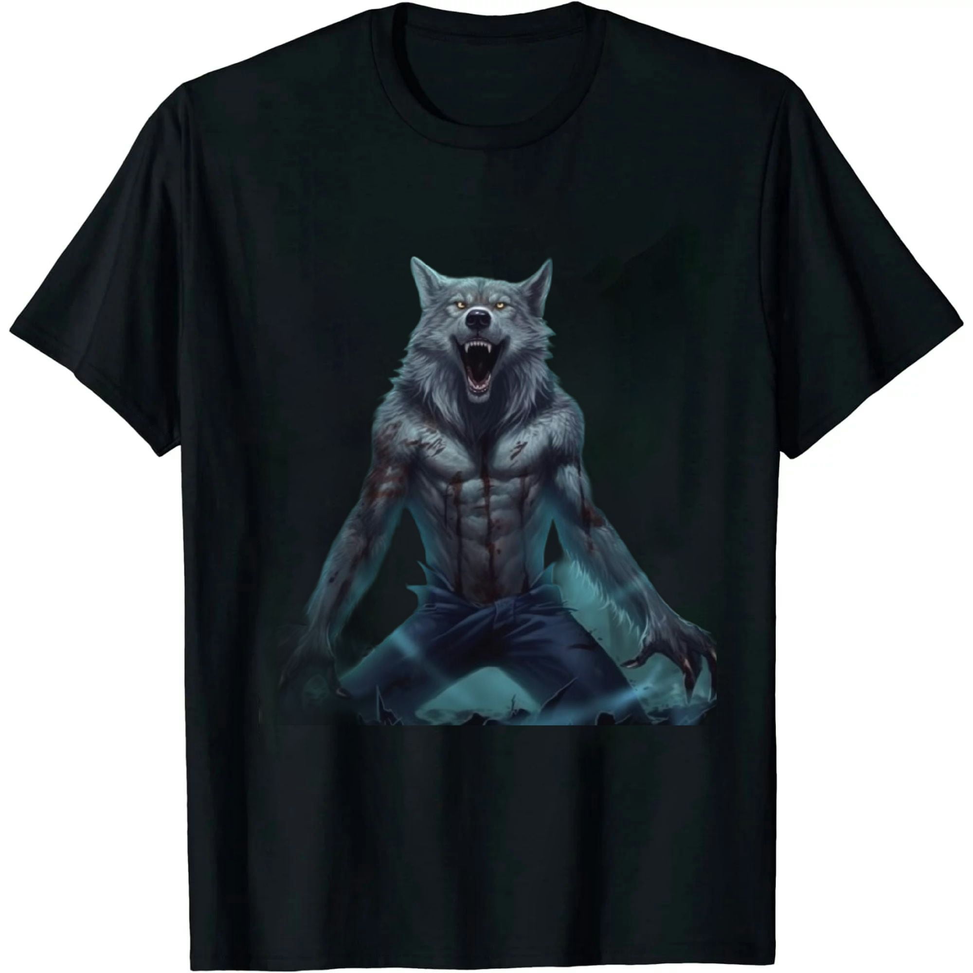 HOMICOZI Werewolf Ripping Meme T Shirt Walmart