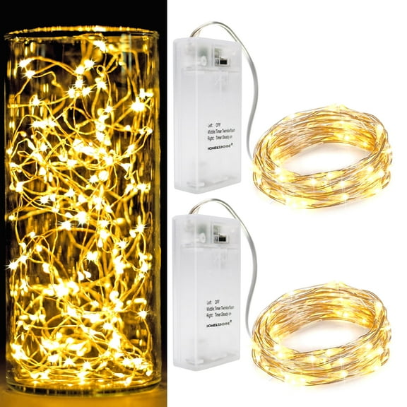 HOMIE&SUNSHINE 10ft 30LED Fairy Lights Battery Operated,Warm White Lights for Homie Party Wedding Christmas Decro