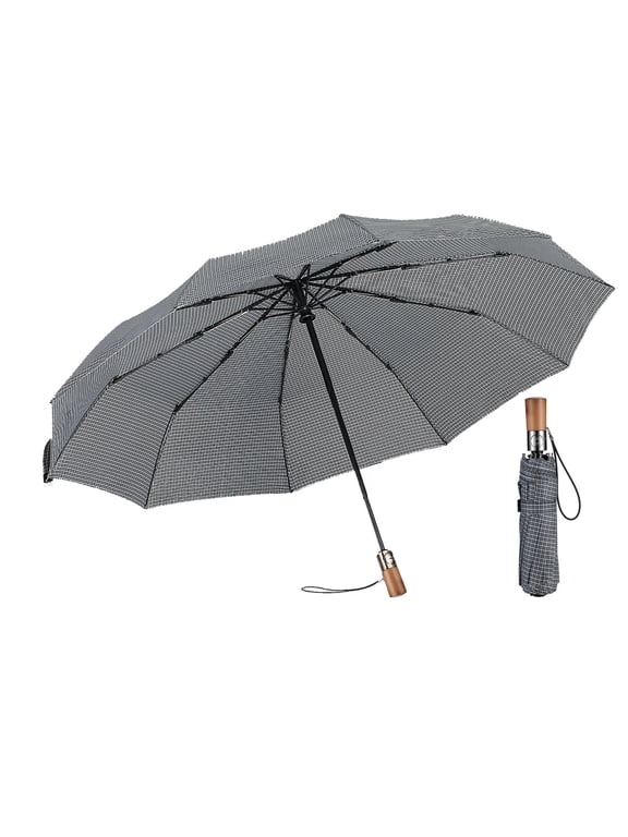 Compact Folding Umbrella,Automatic Opening Business Travel Parasol,Compatible Rainy and Sunny Weather