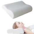 thumbnail image 1 of HOMKYO Natural Latex Neck Pillow with Cotton Cover, Ergonomic Support for Sleep & Gift, 1 of 9