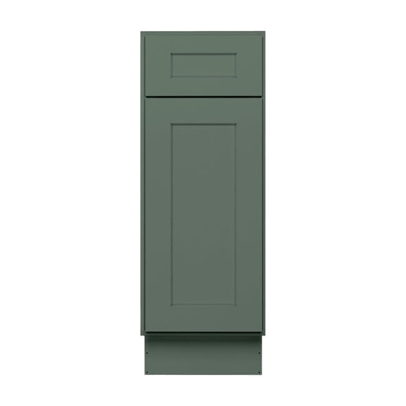 HOMLUX 12 in. W x 24 in. D x 34.5 in. H Ready to Assemble Drawer Base Kitchen Cabinet in Shaker Basil with 1-Doors